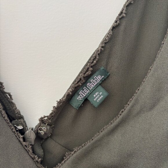 Wild Fable Green Dress With Lace - Picture 3 of 5